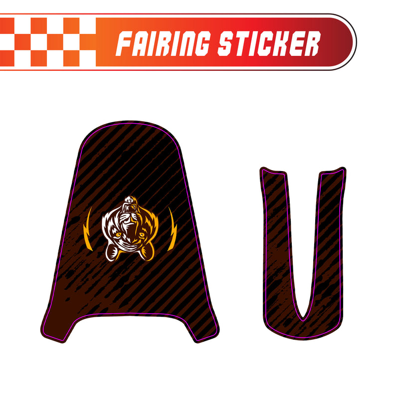 Graphic Kit Decals Fairing Sticker Custom Number For Razor MX350 MX400 - C013 Tiger - MC Motoparts