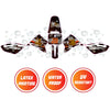 Graphic Kit Decals Fairing Sticker Custom Number For Razor MX350 MX400 - C013 Tiger - MC Motoparts