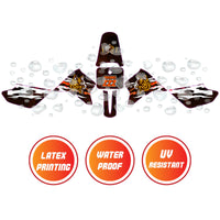 Graphic Kit Decals Fairing Sticker Custom Number For Razor MX350 MX400 - C013 Tiger - MC Motoparts