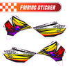 Graphic Kit Decals Fairing Sticker Custom Number For Razor MX350 MX400 - C014 Retro Hex Fusion - MC Motoparts