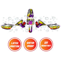 Graphic Kit Decals Fairing Sticker Custom Number For Razor MX350 MX400 - C014 Retro Hex Fusion - MC Motoparts