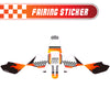 Graphic Kit Decals Fairing Sticker Custom Number For Razor MX350 MX400 - L001 Checkered Fire - MC Motoparts