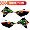 Graphic Kit Decals Fairing Sticker Custom Number For Razor MX350 MX400 - L002 Neon Serpent Skin - MC Motoparts