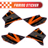 Graphic Kit Decals Fairing Sticker Custom Number For Razor MX350 MX400 - L003 Orange Hexagon - MC Motoparts