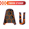 Graphic Kit Decals Fairing Sticker Custom Number For Razor MX350 MX400 - L003 Orange Hexagon - MC Motoparts