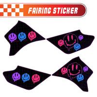 Graphic Kit Decals Fairing Sticker Custom Number For Razor MX350 MX400 - L004 Dissolve Smiley Face - MC Motoparts