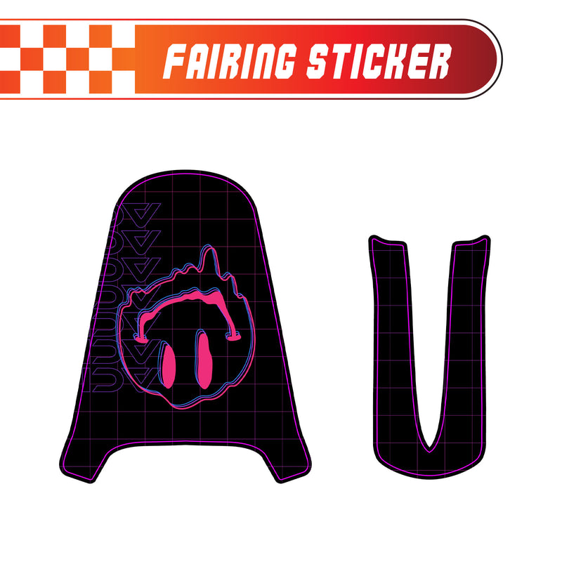 Graphic Kit Decals Fairing Sticker Custom Number For Razor MX350 MX400 - L004 Dissolve Smiley Face - MC Motoparts