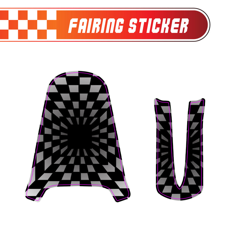 Graphic Kit Decals Fairing Sticker Custom Number For Razor MX350 MX400 - L005 3D Laughing Face - MC Motoparts