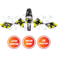 Graphic Kit Decals Fairing Sticker Custom Number For Razor MX350 MX400 - L005 3D Laughing Face - MC Motoparts