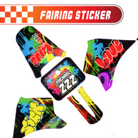 Graphic Kit Decals Fairing Sticker Custom Number For Razor MX350 MX400 - L006 Street Graffiti - MC Motoparts