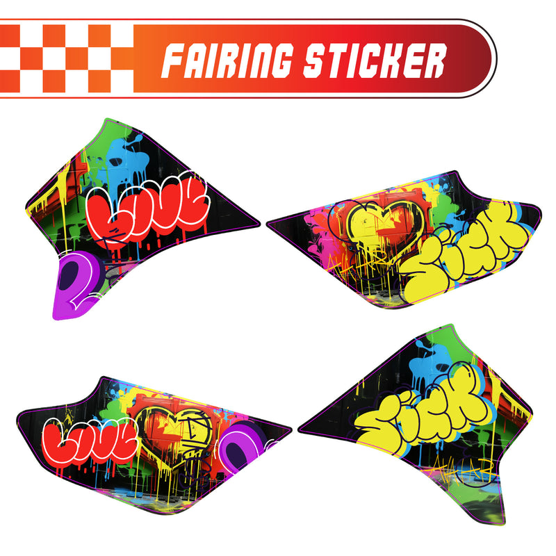Graphic Kit Decals Fairing Sticker Custom Number For Razor MX350 MX400 - L006 Street Graffiti - MC Motoparts