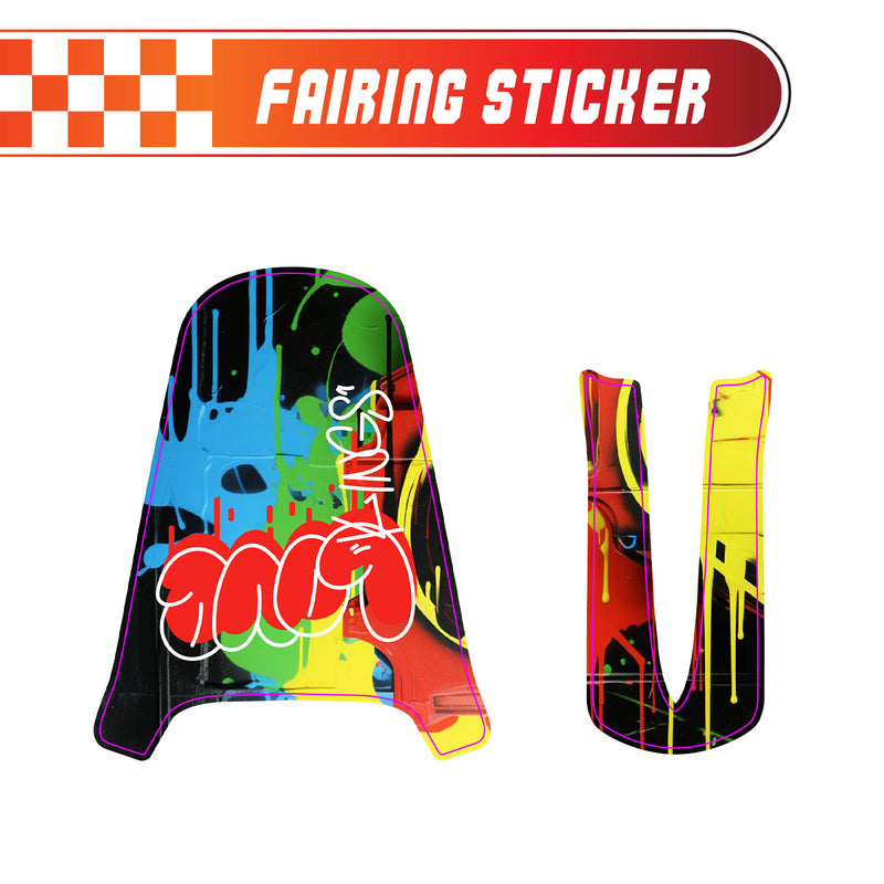 Graphic Kit Decals Fairing Sticker Custom Number For Razor MX350 MX400 - L006 Street Graffiti - MC Motoparts