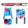 Graphic Kit Decals Fairing Sticker Custom Number For Razor MX350 MX400 (2021 or beyond) - C002 Blue Geometric Burst - MC Motoparts