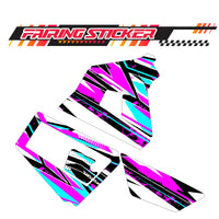 Graphic Kit Decals Fairing Sticker Custom Number For Razor MX350 MX400 (2021 or beyond) - C003 Purple Geometric Burst - MC Motoparts