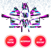 Graphic Kit Decals Fairing Sticker Custom Number For Razor MX350 MX400 (2021 or beyond) - C003 Purple Geometric Burst - MC Motoparts