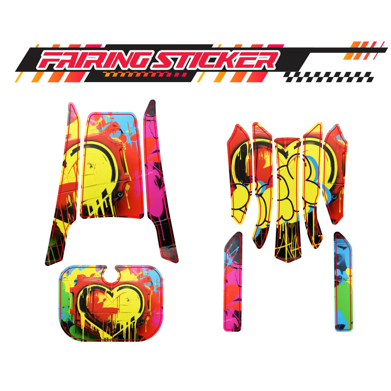 Graphic Kit Decals Fairing Sticker Custom Number For Razor MX350 MX400 (2021 or beyond) - L006 Street Graffiti - MC Motoparts
