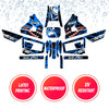 Graphic Kit Decals Fairing Sticker Custom Number For Razor MX350 MX400 (2021 or beyond) - LH001 Blue Shark - MC Motoparts