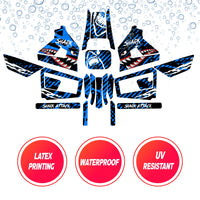 Graphic Kit Decals Fairing Sticker Custom Number For Razor MX350 MX400 (2021 or beyond) - LH001 Blue Shark - MC Motoparts