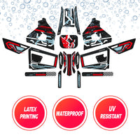 Graphic Kit Decals Fairing Sticker Custom Number For Razor MX350 MX400 (2021 or beyond) - LH004 Black Red Robot - MC Motoparts
