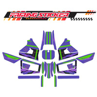 Graphic Kit Decals Fairing Sticker Custom Number For Razor MX350 MX400 (2021 or beyond) - LH005 Purple Green Robot - MC Motoparts