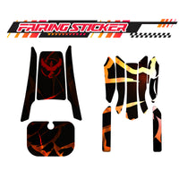Graphic Kit Decals Fairing Sticker Custom Number For Razor MX350 MX400 (2021 or beyond) - LH008 Red Mythical Bird - MC Motoparts