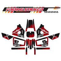 Graphic Kit Decals Fairing Sticker Custom Number For Razor MX350 MX400 (2021 or beyond) - LH016 Black Red Warrior - MC Motoparts