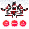 Graphic Kit Decals Fairing Sticker Custom Number For Razor MX350 MX400 (2021 or beyond) - LH016 Black Red Warrior - MC Motoparts