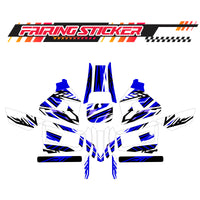 Graphic Kit Decals Fairing Sticker Custom Number For Razor MX350 MX400 (2021 or beyond) - LH018 Blue Purple Stripe - MC Motoparts