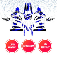 Graphic Kit Decals Fairing Sticker Custom Number For Razor MX350 MX400 (2021 or beyond) - LH018 Blue Purple Stripe - MC Motoparts