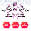 Graphic Kit Decals Fairing Sticker Custom Number For Razor MX350 MX400 (2021 or beyond) - LH019 Pink Black Stripe - MC Motoparts