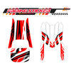 Graphic Kit Decals Fairing Sticker Custom Number For Razor MX350 MX400 (2021 or beyond) - LH020 Red Black Stripe - MC Motoparts