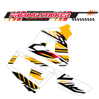 Graphic Kit Decals Fairing Sticker Custom Number For Razor MX350 MX400 (2021 or beyond) - LH021 Orange Black Stripe - MC Motoparts