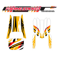 Graphic Kit Decals Fairing Sticker Custom Number For Razor MX350 MX400 (2021 or beyond) - LH021 Orange Black Stripe - MC Motoparts