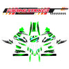 Graphic Kit Decals Fairing Sticker Custom Number For Razor MX350 MX400 (2021 or beyond) - LH022 Green Black Stripe - MC Motoparts