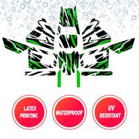 Graphic Kit Decals Fairing Sticker Custom Number For Razor MX350 MX400 (2021 or beyond) - LH025 Green Black White Burst - MC Motoparts