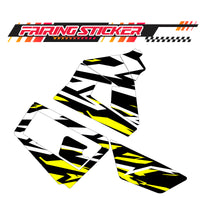 Graphic Kit Decals Fairing Sticker Custom Number For Razor MX350 MX400 (2021 or beyond) - LH026 Yellow Black White Burst - MC Motoparts