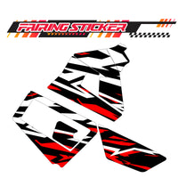 Graphic Kit Decals Fairing Sticker Custom Number For Razor MX350 MX400 (2021 or beyond) - LH027 Red Black White Burst - MC Motoparts