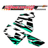 Graphic Kit Decals Fairing Sticker Custom Number For Razor MX350 MX400 (2021 or beyond) - LH028 Sea Green Black White Burst - MC Motoparts