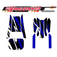 Graphic Kit Decals Fairing Sticker Custom Number For Razor MX350 MX400 (2021 or beyond) - LH029 Blue Black White Burst - MC Motoparts
