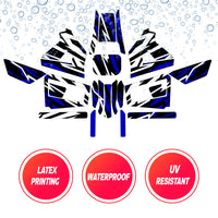 Graphic Kit Decals Fairing Sticker Custom Number For Razor MX350 MX400 (2021 or beyond) - LH029 Blue Black White Burst - MC Motoparts