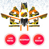 Graphic Kit Decals Fairing Sticker Custom Number For Razor MX350 MX400 (2021 or beyond) - LH030 Orange Black Dynamic Lines - MC Motoparts