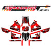 Graphic Kit Decals Fairing Sticker Custom Number For Razor MX350 MX400 (2021 or beyond) - LH031 Red Black Dynamic Lines - MC Motoparts