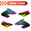 Graphic Kit Decals Fairing Sticker Custom Number For Razor MX500 MX650 - C001 Neon Geometrics - MC Motoparts