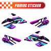 Graphic Kit Decals Fairing Sticker Custom Number For Razor MX500 MX650 - C003 Purple Geometric Burst - MC Motoparts