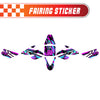 Graphic Kit Decals Fairing Sticker Custom Number For Razor MX500 MX650 - C003 Purple Geometric Burst - MC Motoparts