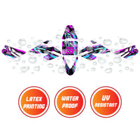 Graphic Kit Decals Fairing Sticker Custom Number For Razor MX500 MX650 - C003 Purple Geometric Burst - MC Motoparts