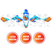 Graphic Kit Decals Fairing Sticker Custom Number For Razor MX500 MX650 - C004 Diagonal Stripes Burst - MC Motoparts