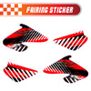Graphic Kit Decals Fairing Sticker Custom Number For Razor MX500 MX650 - C005 Red Vibrant Brushstrokes - MC Motoparts