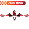 Graphic Kit Decals Fairing Sticker Custom Number For Razor MX500 MX650 - C005 Red Vibrant Brushstrokes - MC Motoparts