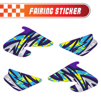 Graphic Kit Decals Fairing Sticker Custom Number For Razor MX500 MX650 - C008 Kaleidoscope Blast - MC Motoparts